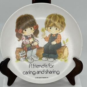Vtg 70's Gentle Treasures‎ Friendship Melamine Plate Kitschy Cottagecore